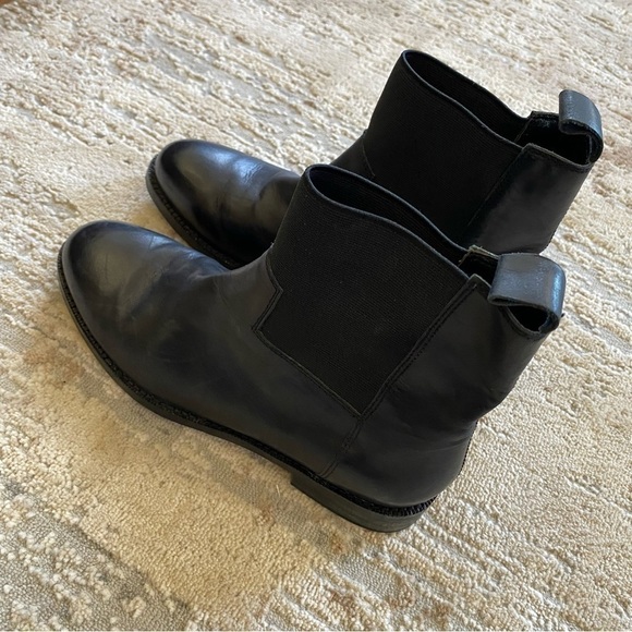 Liebeskind Black Leather Ankle Boots Chelsea Boots Booties: 37 - Picture 6 of 16